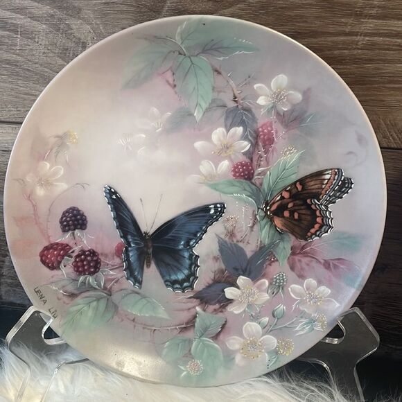 1988 W.S.George Plate”On Gossamer Wings" Series,Plate# 1228A Red Spotted Purples - Picture 1 of 3
